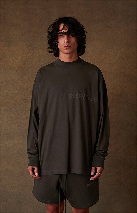 Fear of God Essentials Long Sleeve Tee Off Black-N/A