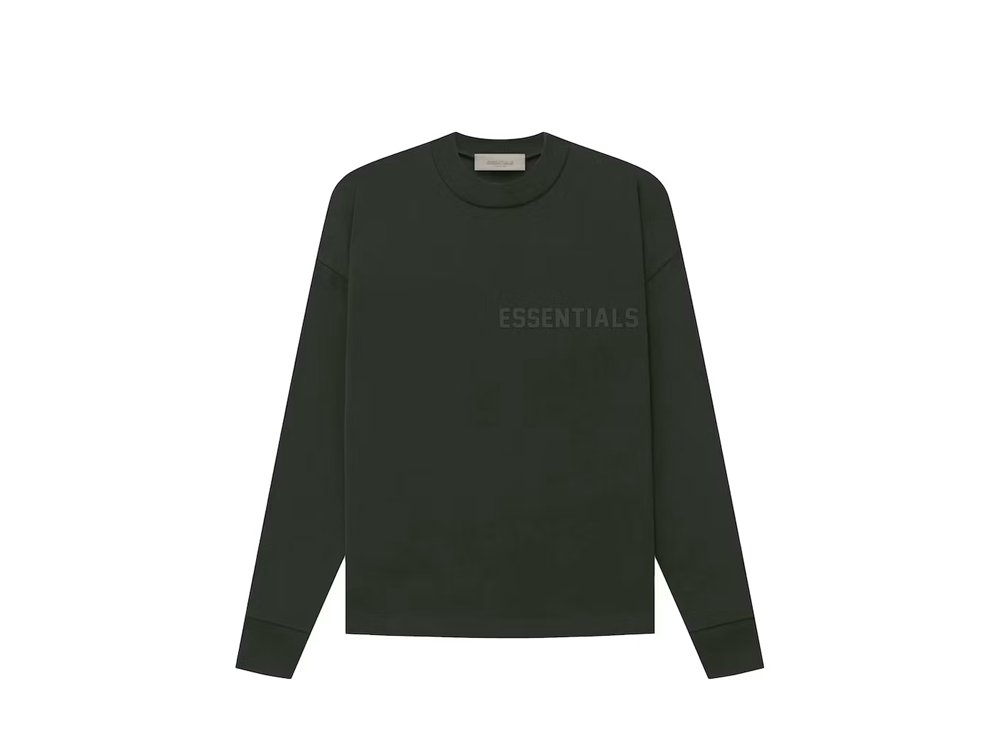 Fear of God Essentials Long Sleeve Tee Off Black-N/A