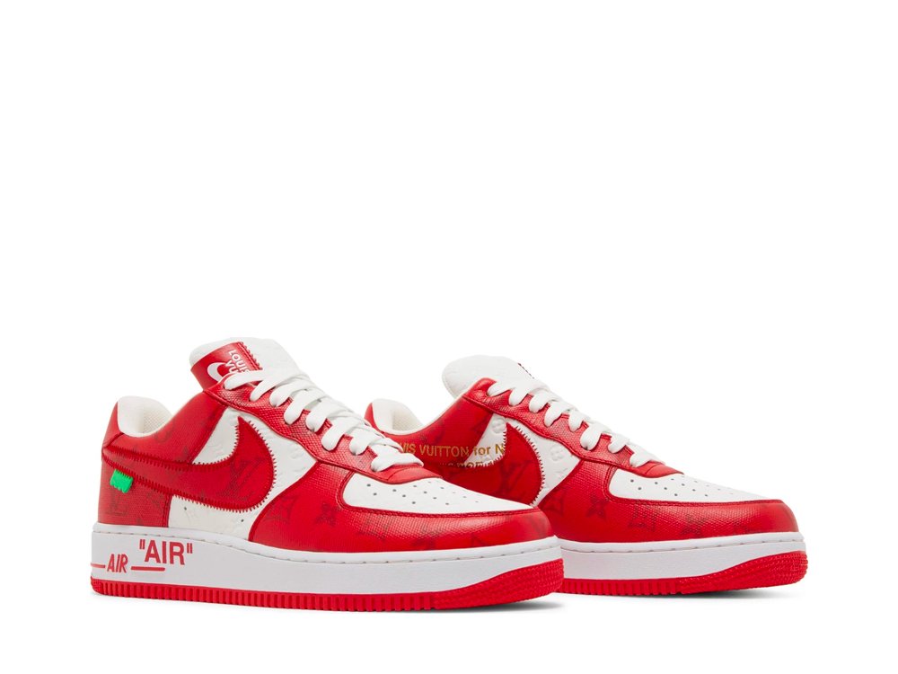 Louis Vuitton Nike Air Force 1 Low By Virgil Abloh - White Red-