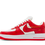 Louis Vuitton Nike Air Force 1 Low By Virgil Abloh - White Red-