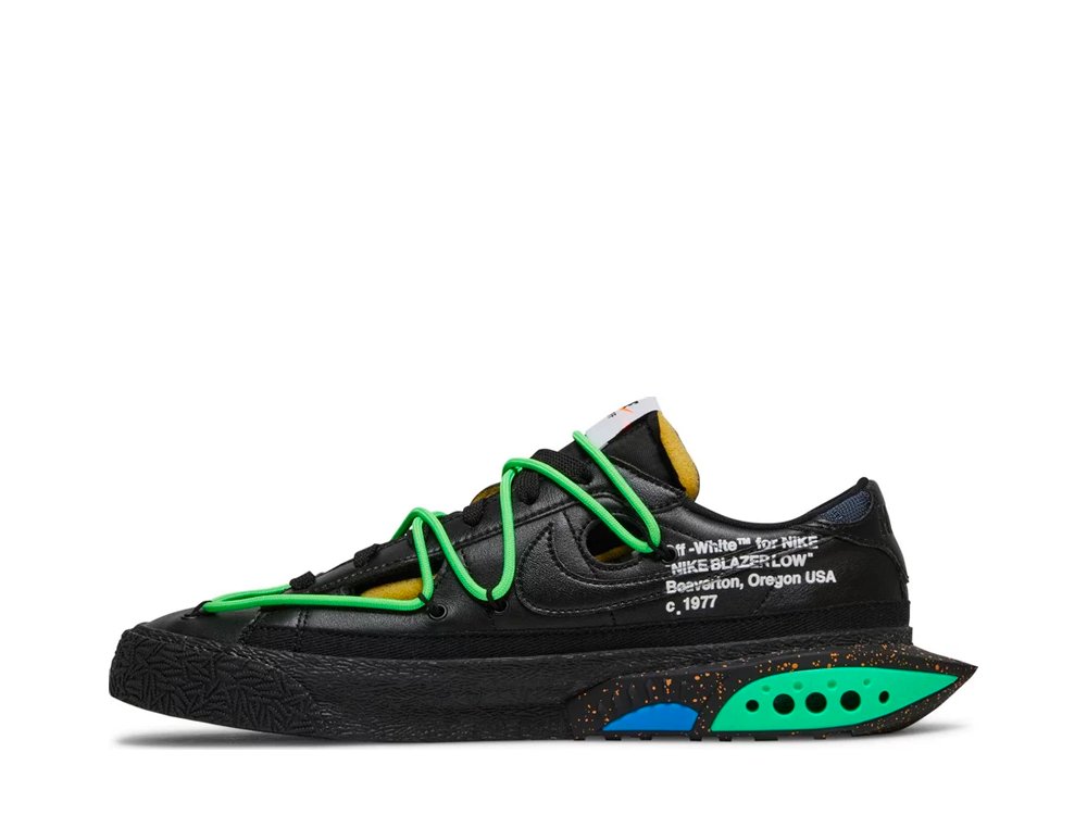 Nike Blazer Low Off-White Black Electro Green-DH7863-001