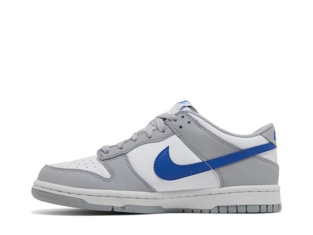 Nike Dunk Low Mini Swoosh Wolf Grey Game Royal (GS)-FN3878-001