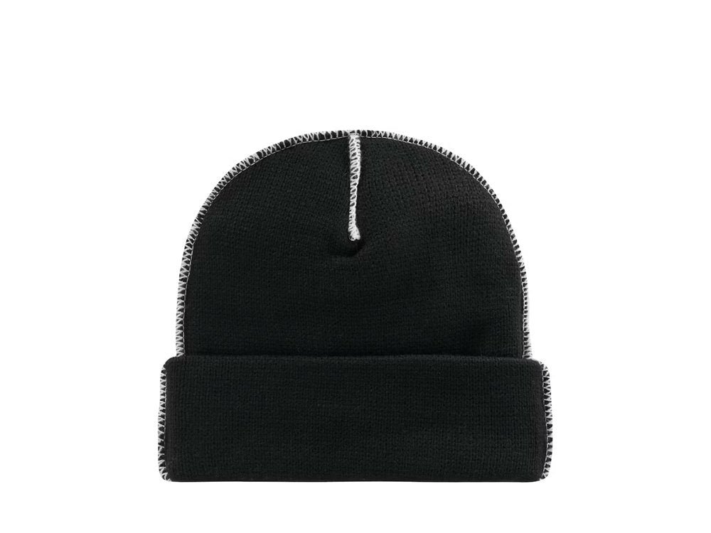 Supreme Contrast Stitch Beanie Black-N/A