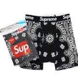 Supreme Hanes Bandana Boxer Briefs (2 Pack) Black-N/A