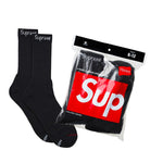 Supreme Hanes Crew Socks (4 Pack) Black-N/A