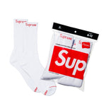 Supreme Hanes Crew Socks (4 Pack) White-N/A