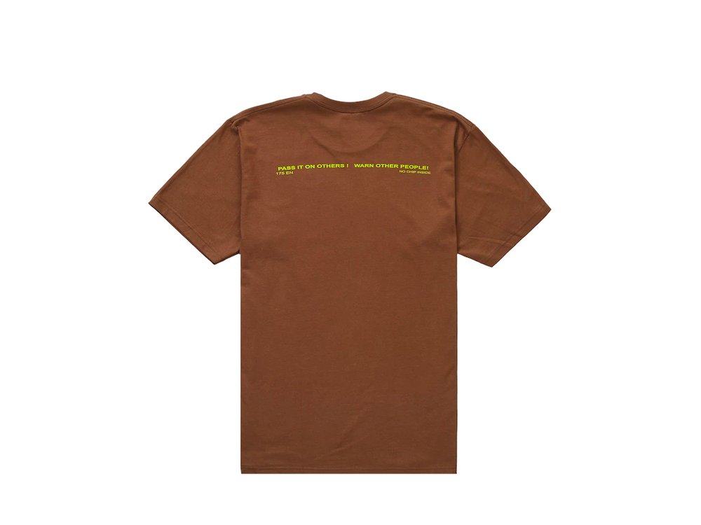 Supreme Warning Tee Brown-N/A