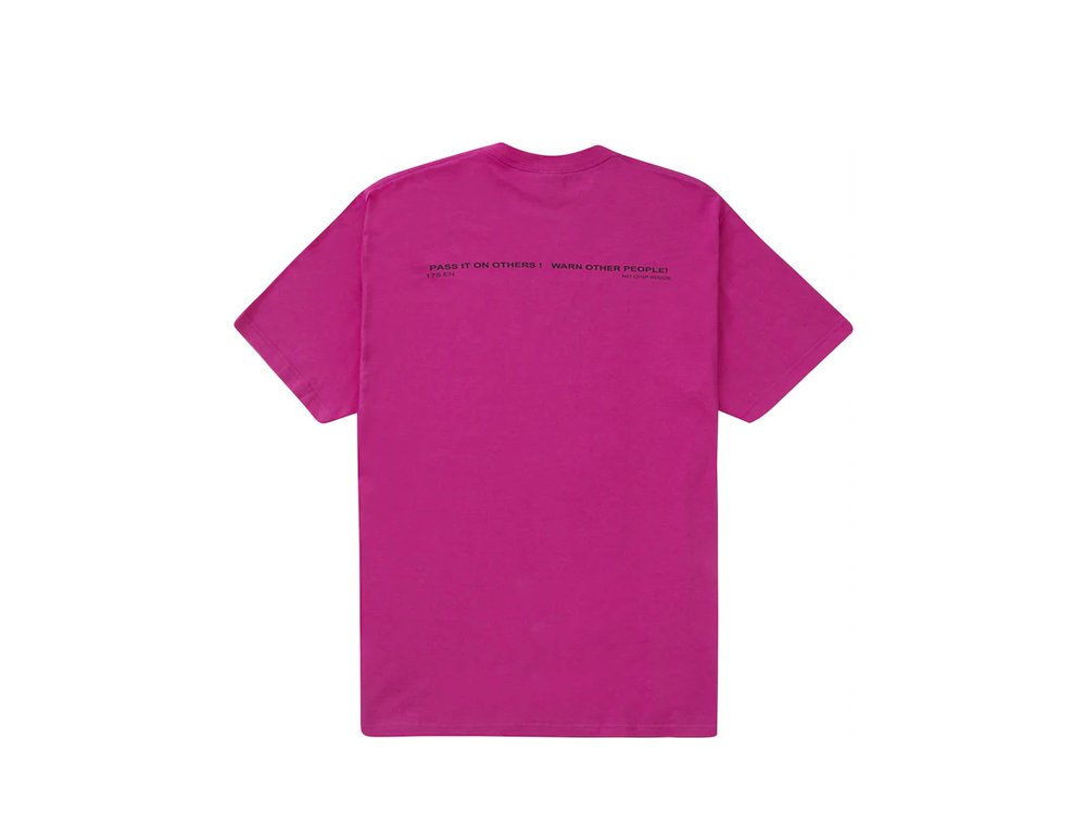 Supreme Warning Tee Magenta-N/A