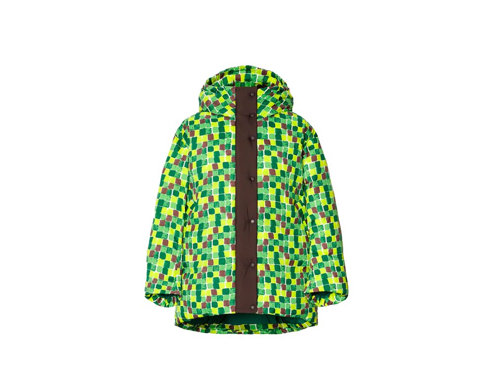 Uniqlo Marni Down Oversized Hooded Coat Marni Green Print-N/A