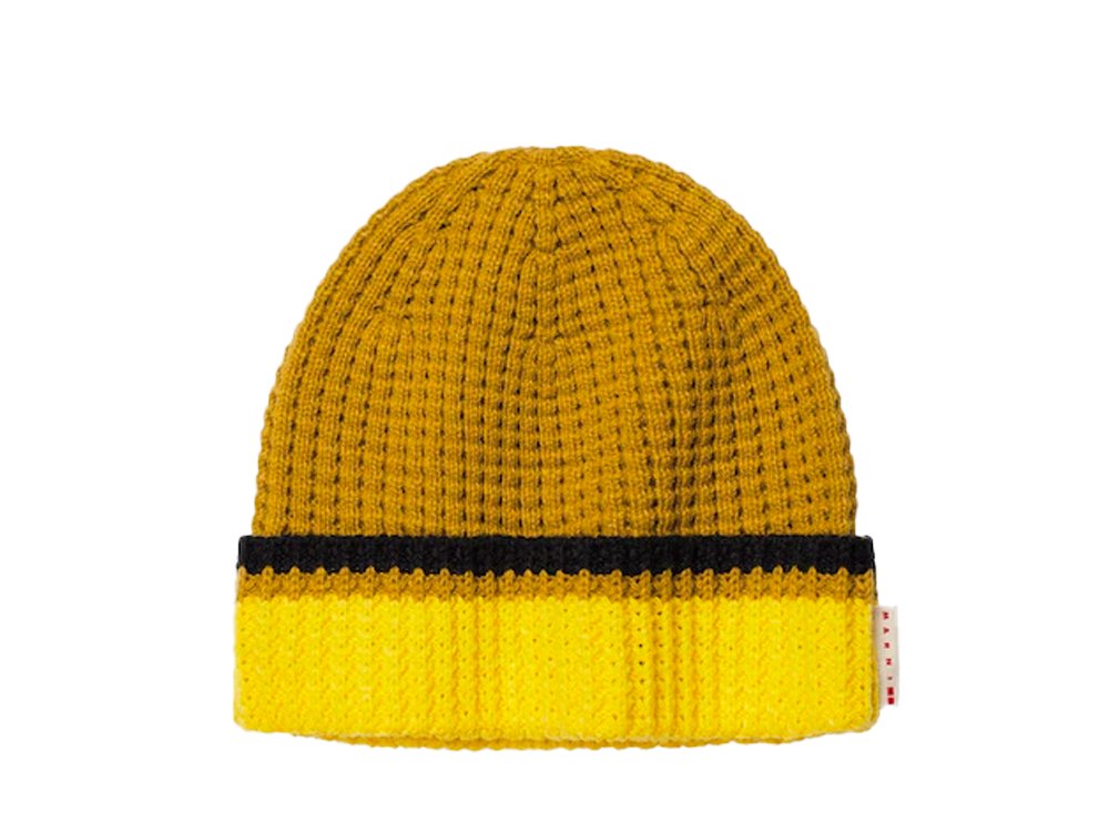 Uniqlo Marni Knitted Beanie Beige Yellow-N/A